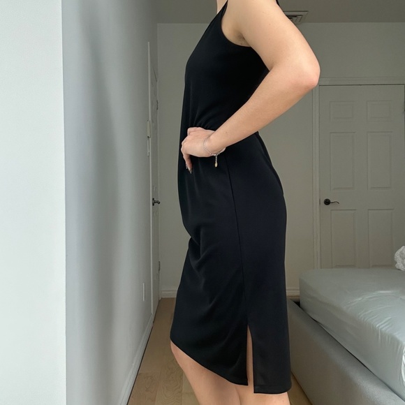 VINTAGE BLACK MIDI DRESS - Picture 2 of 5